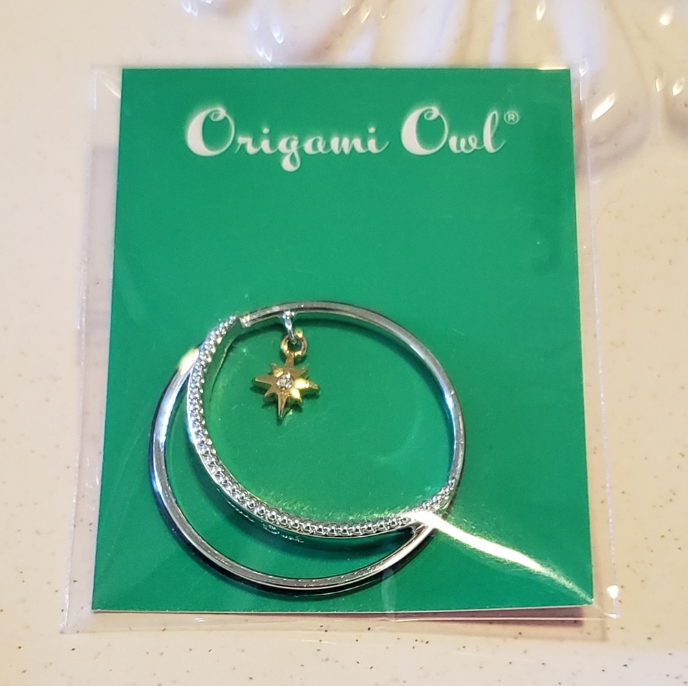 Authentic Origami Owl  Moon & Star Window Plate